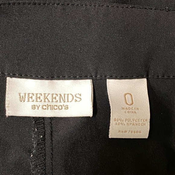 Weekends by Chicos Black Cropped Pants Size 0 (Small/4) - Picture 5 of 5